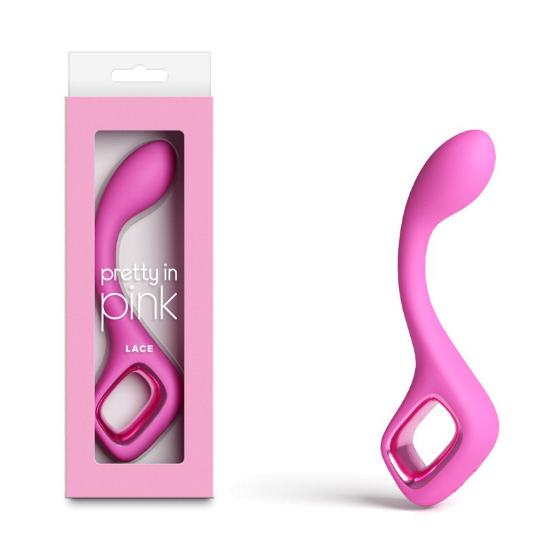 Pretty in Pink Lace - Pink - Pink 18.7 cm USB Rechargeable Vibrator - Silk and Sin
