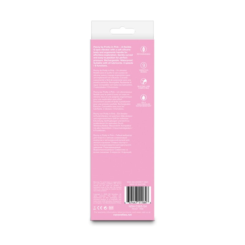 Pretty in Pink Peony - Pink - Pink 19.8 cm USB Rechargeable Vibrator - Silk and Sin