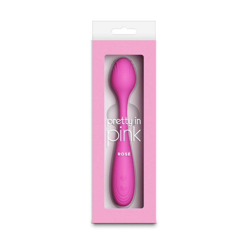Pretty in Pink Rose - Pink - Pink 19.4 cm USB Rechargeable Vibrator - Silk and Sin