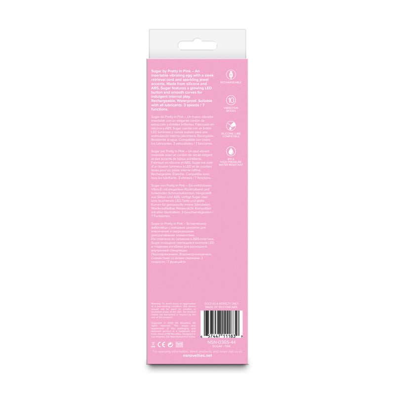 Pretty in Pink Sugar - Pink - Pink 21 cm USB Rechargeable Flexible Vibrator - Silk and Sin