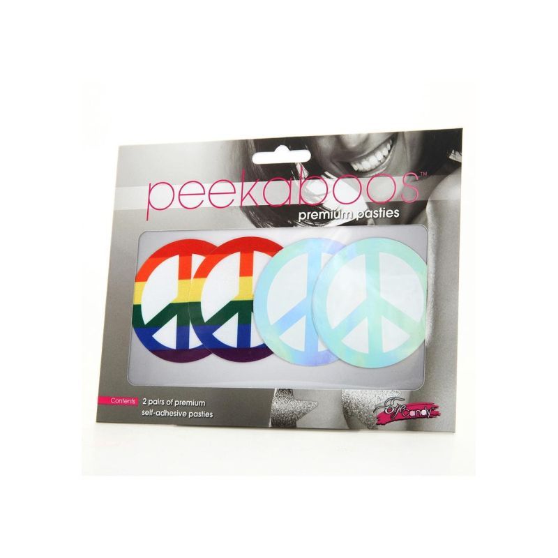 Pride Peace Sign Pasties - Silk and Sin