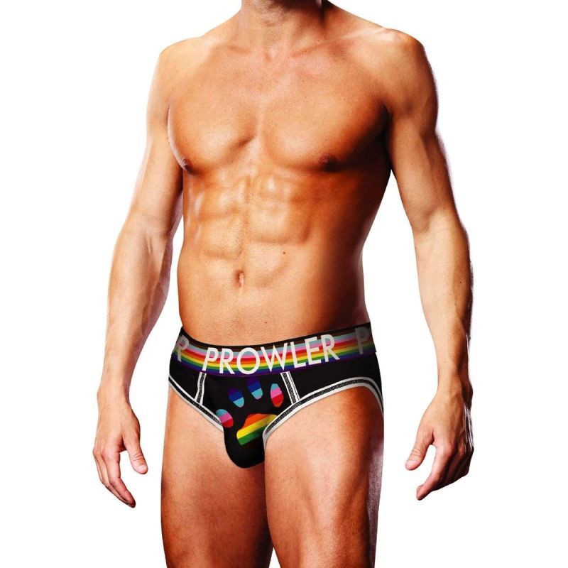 Prowler Oversized Paw Open Back Brief Black - Silk and Sin