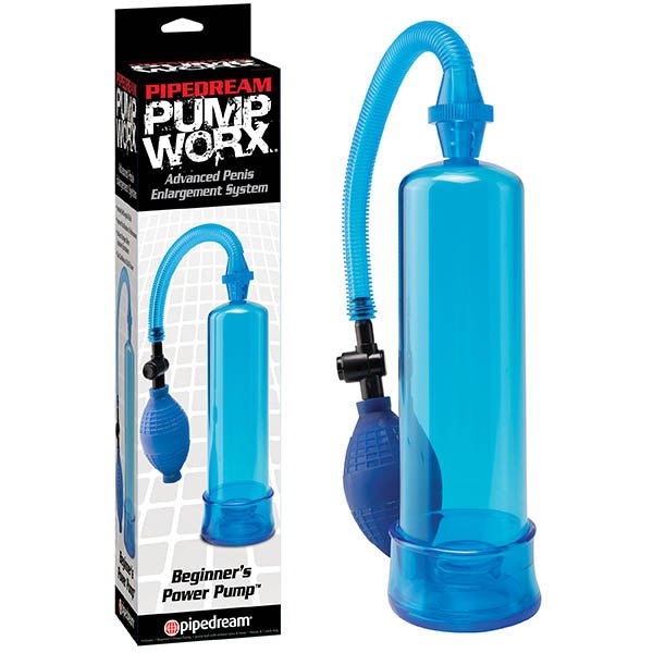 Pump Worx Beginner's Power Pump - Blue Penis Pump - silkandsin