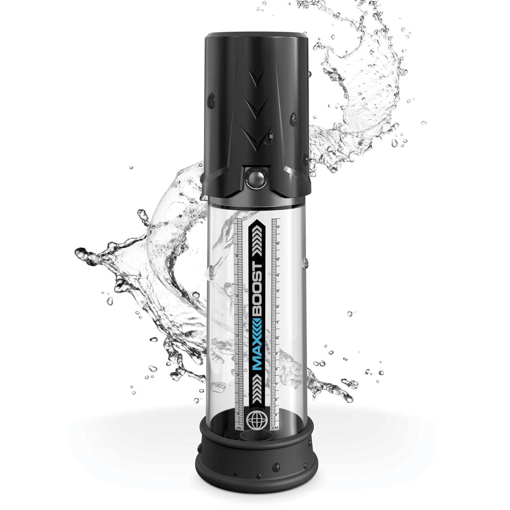 Pump Worx Max Boost - Black - Black Penis Pump - silkandsin