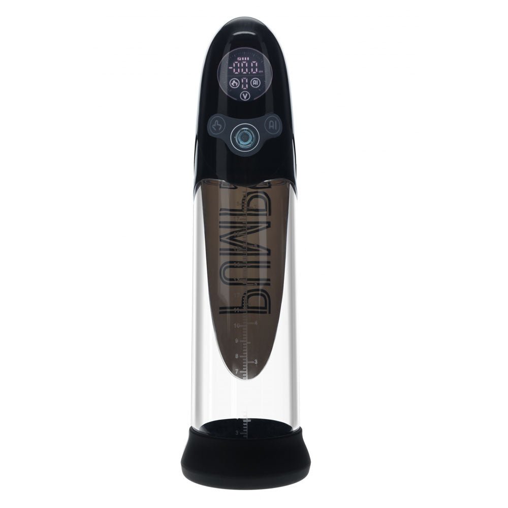 PUMPED Aqua - Pro Auto Pump - Black - Black/Clear USB Rechargeable AI - Enabled Submersible Auto Penis Pump - silkandsin