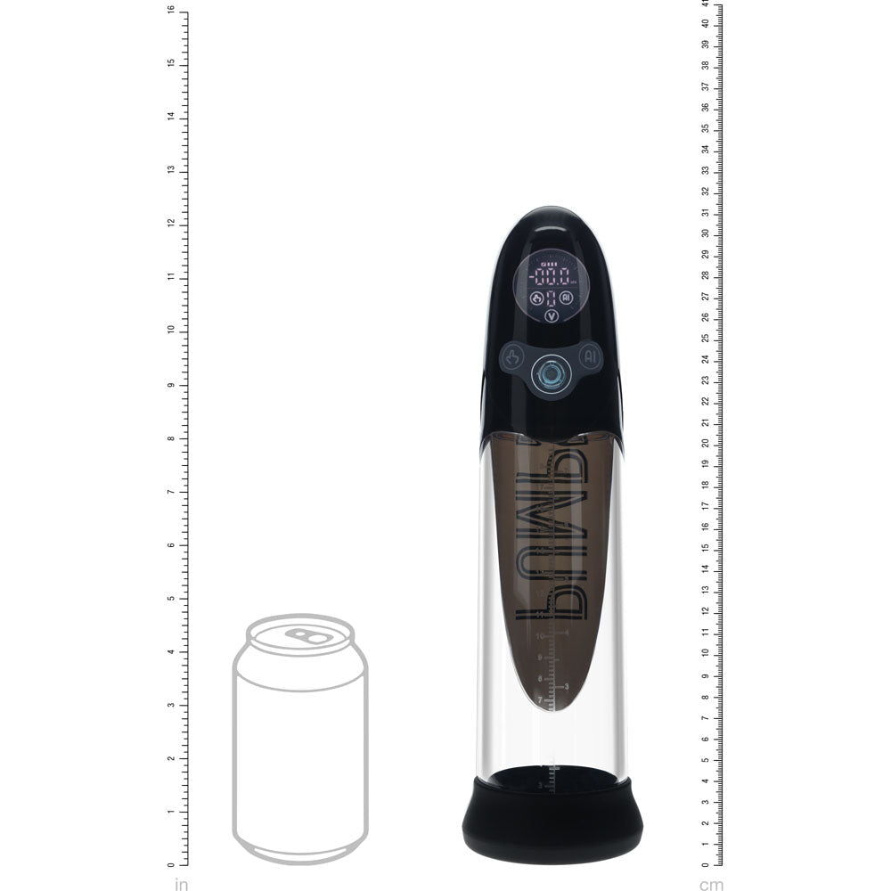 PUMPED Aqua - Pro Auto Pump - Black - Black/Clear USB Rechargeable AI - Enabled Submersible Auto Penis Pump - silkandsin