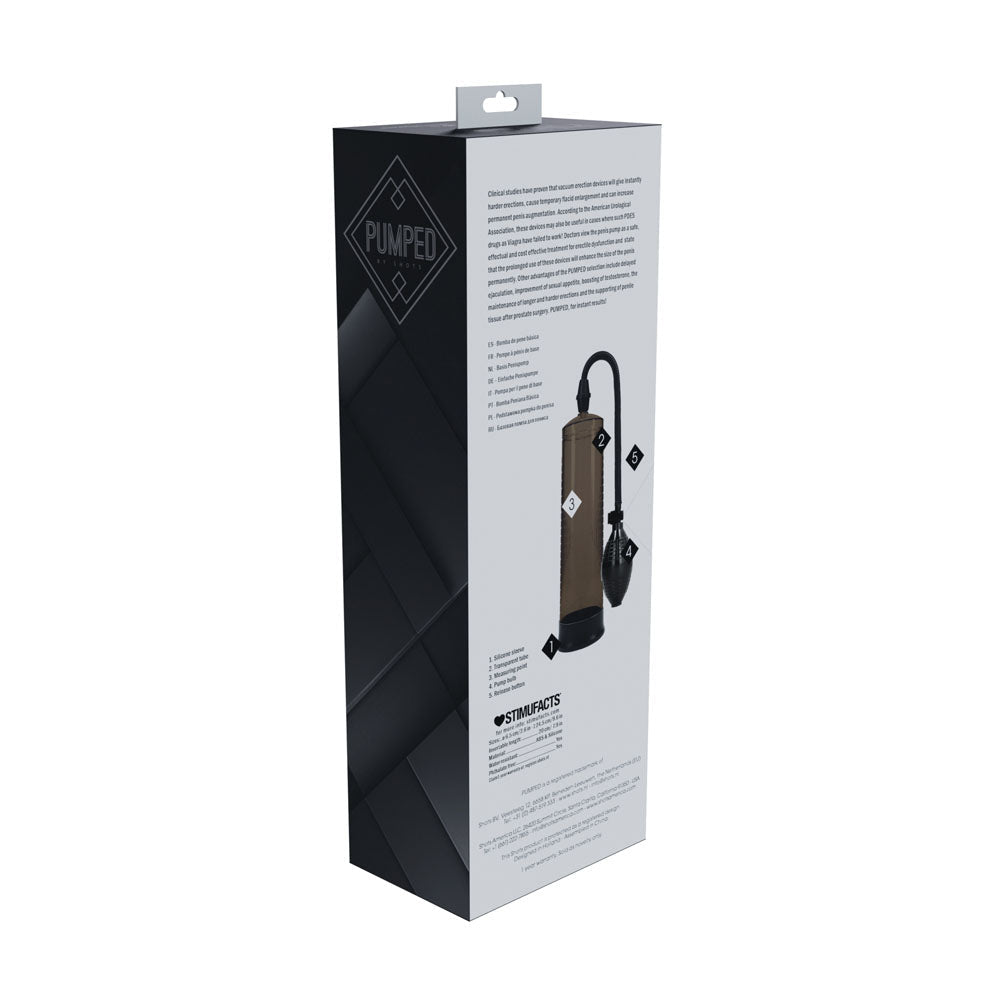 PUMPED Basic Pump 1 - Black - Black Penis Pump - silkandsin