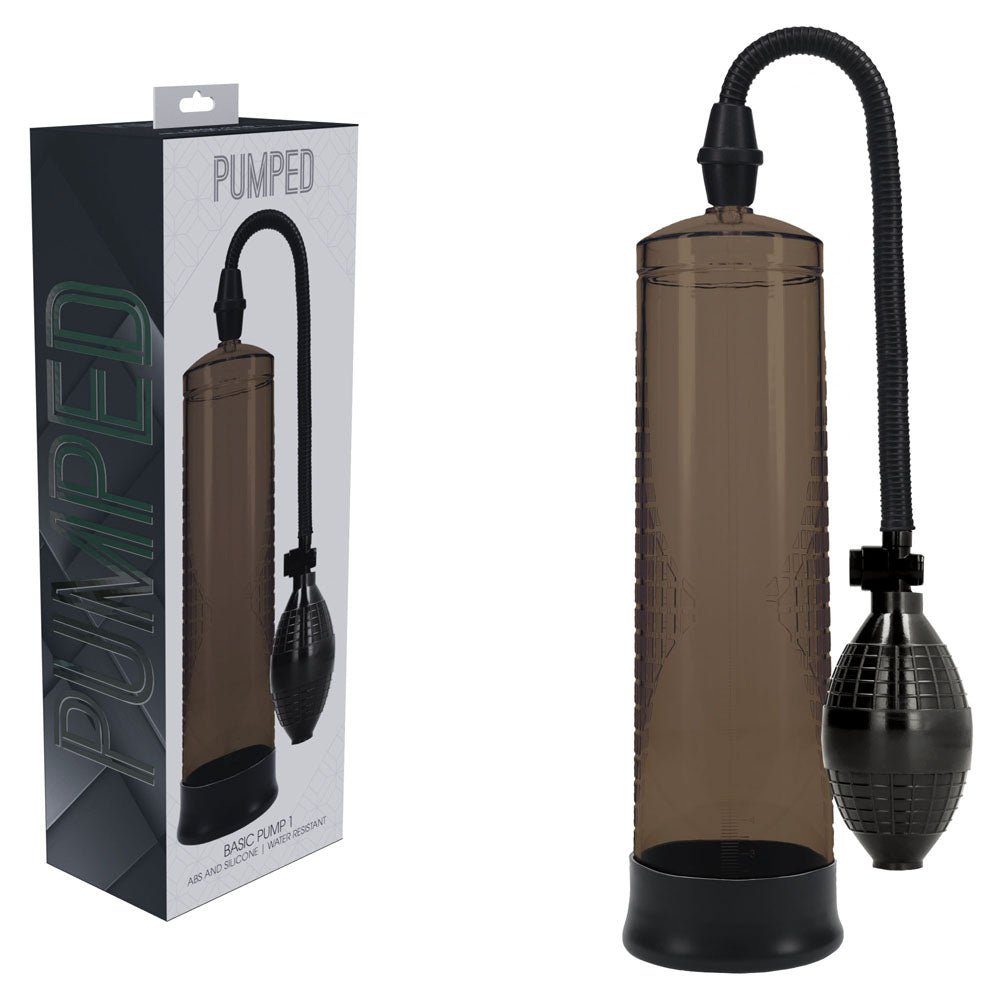 PUMPED Basic Pump 1 - Black - Black Penis Pump - silkandsin