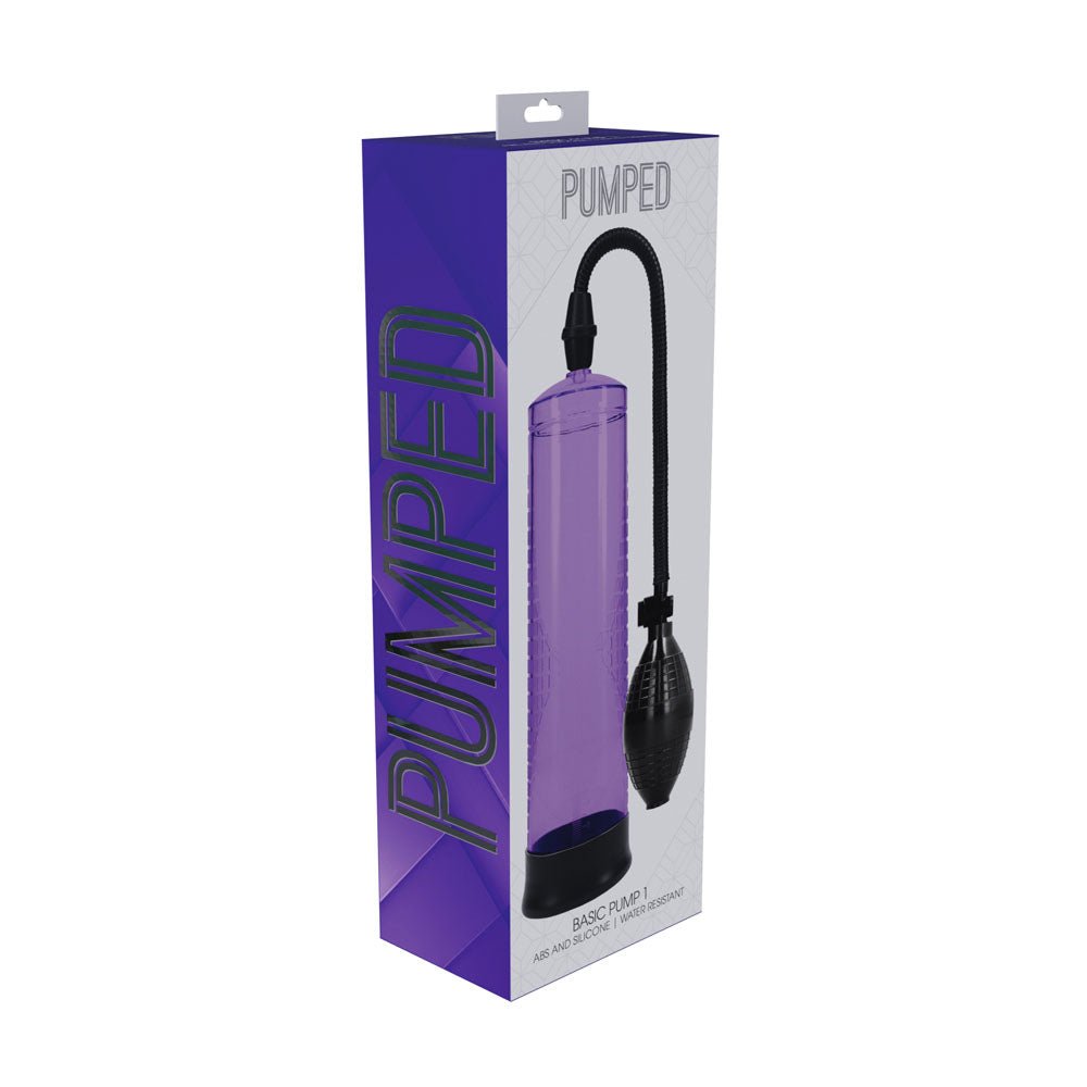 PUMPED Basic Pump 1 - Purple - Purple Penis Pump - silkandsin