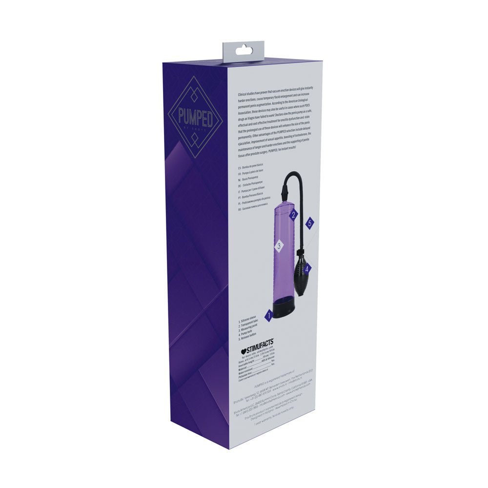 PUMPED Basic Pump 1 - Purple - Purple Penis Pump - silkandsin