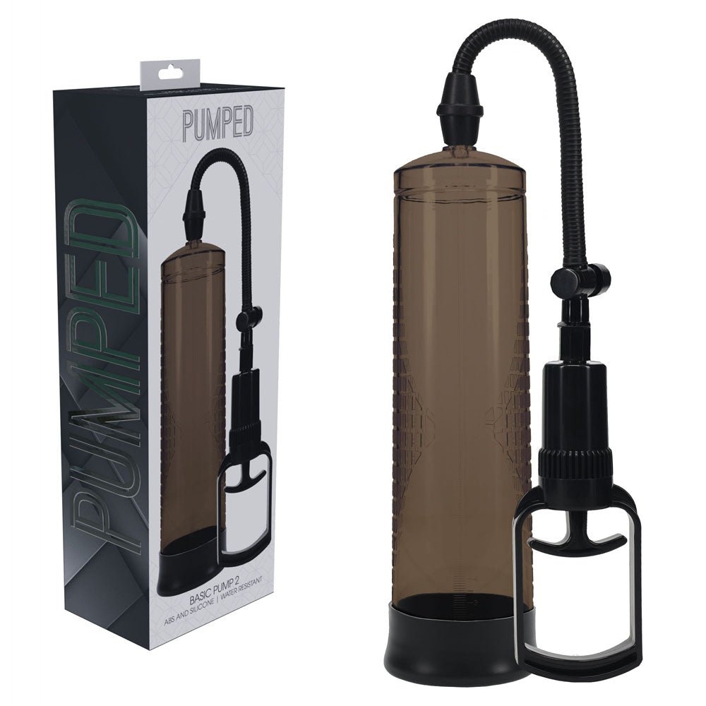 PUMPED Basic Pump 2 - Black - Black Penis Pump - silkandsin