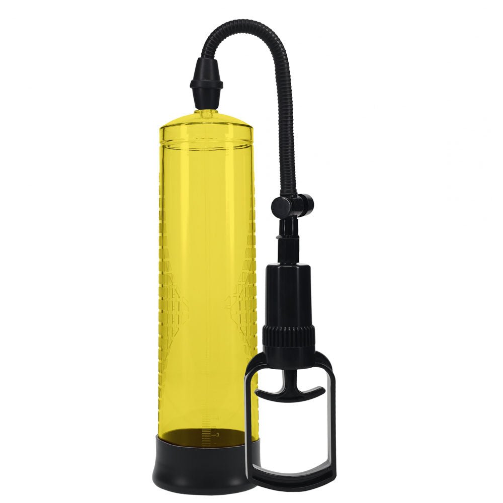 PUMPED Basic Pump 2 - Yellow - Yellow Penis Pump - silkandsin