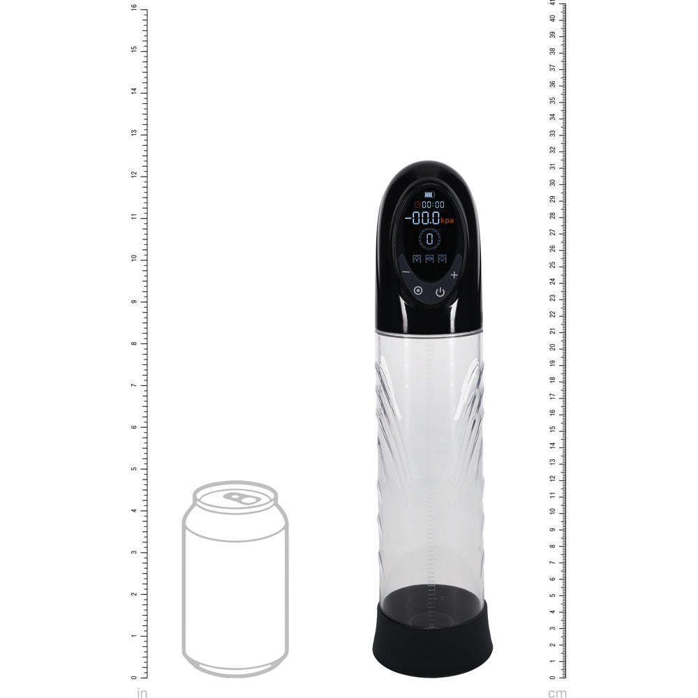 PUMPED CyberPulse Automatic Penis Pump - Black - Black/Clear USB Rechargeable Auto Penis Pump - silkandsin