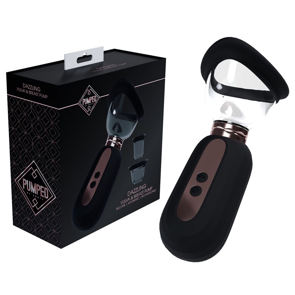 PUMPED Dazzling Auto Ladies Pump - Black - Black USB Rechargeable Ladies Pump - silkandsin