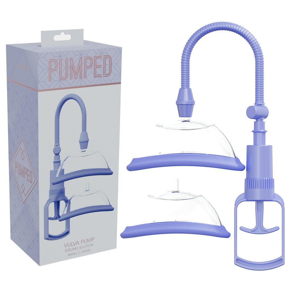 Pumped Vulva Pump - Lavender - Lavender Vagina Pump with 2 Cups - Silk and Sin