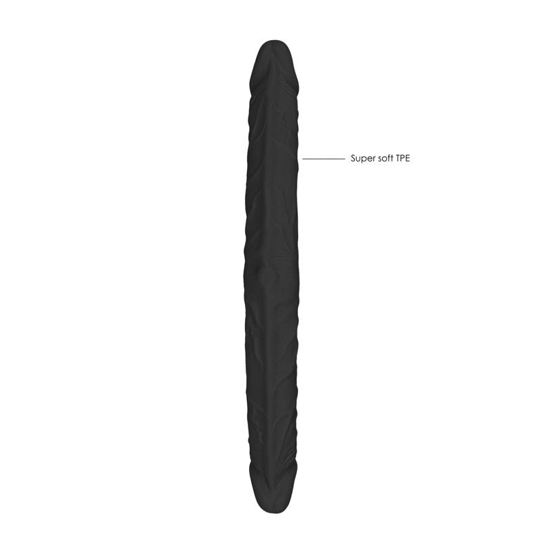 REALROCK 14'' Double Dildo - Black 36 cm Double Dong - silkandsin