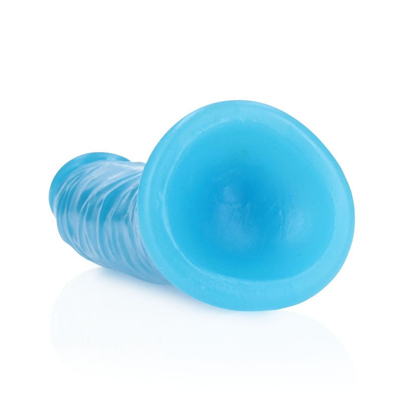 REALROCK 15.5 cm Slim Glow in the Dark Neon - Blue - Glow in Dark Blue 15.5 cm (6'') Dong - silkandsin
