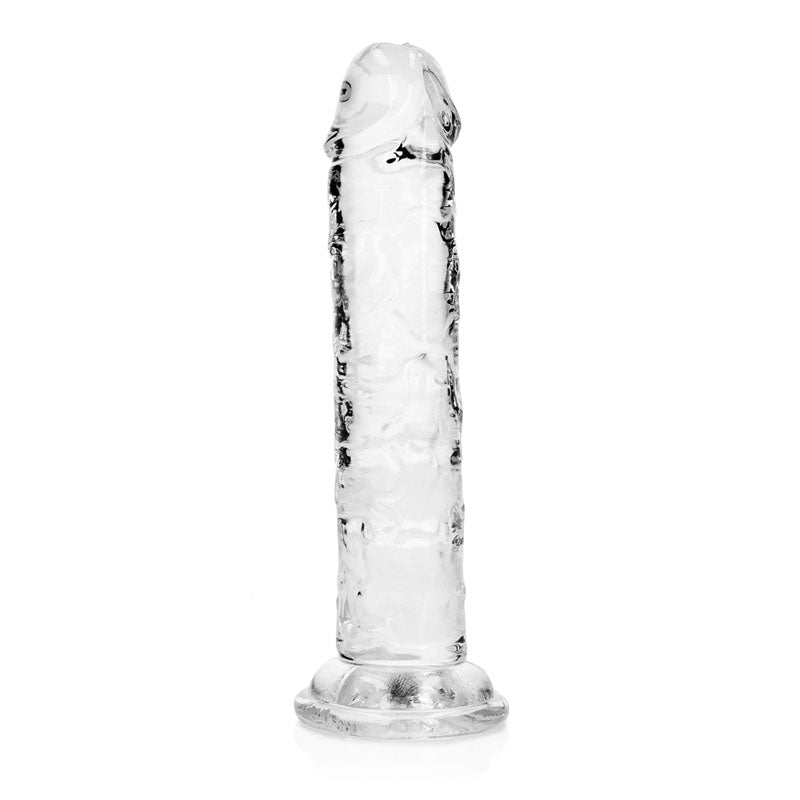 REALROCK 15.5 cm Straight Dildo - Clear - Clear 15.5 cm (6'') Dong - silkandsin