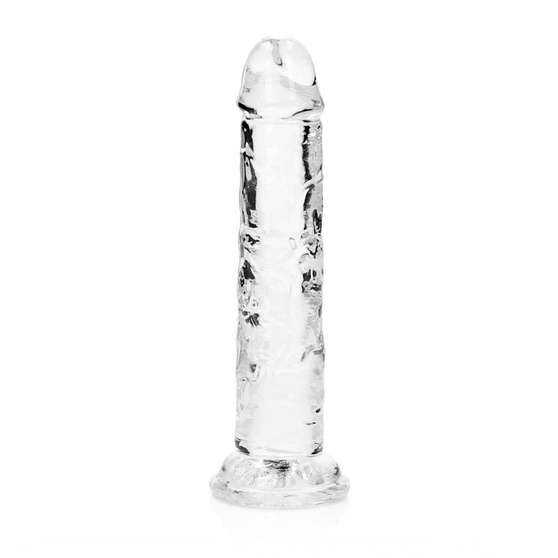 REALROCK 15.5 cm Straight Dildo - Clear - Clear 15.5 cm (6'') Dong - silkandsin