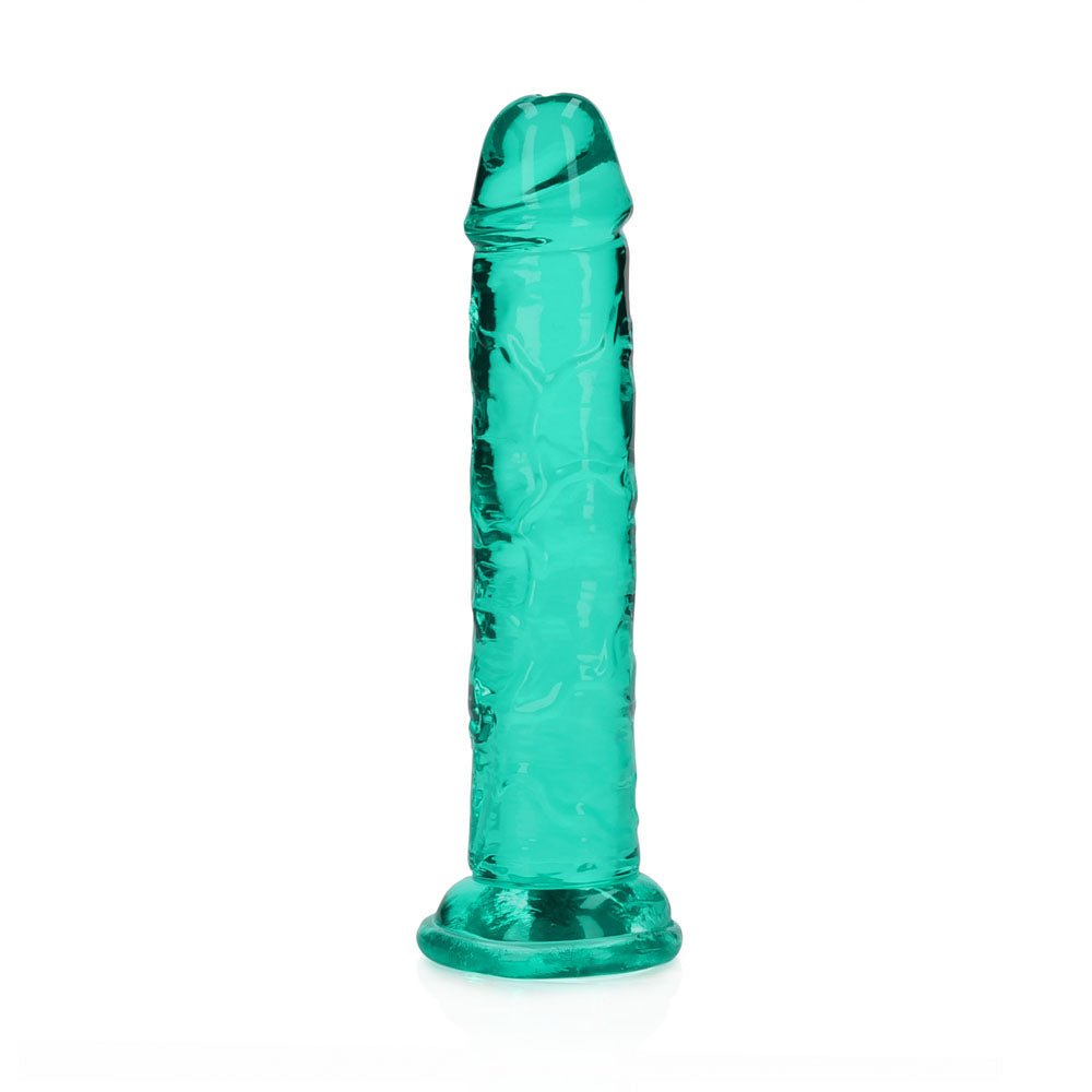 REALROCK 15.5 cm Straight Dildo - Turquoise - Turquoise 15.5 cm (6'') Dong - silkandsin