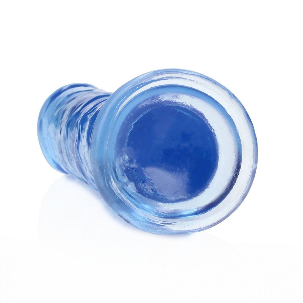 REALROCK 18 cm Straight Dildo - Blue - Blue 18 cm (7'') Dong - silkandsin