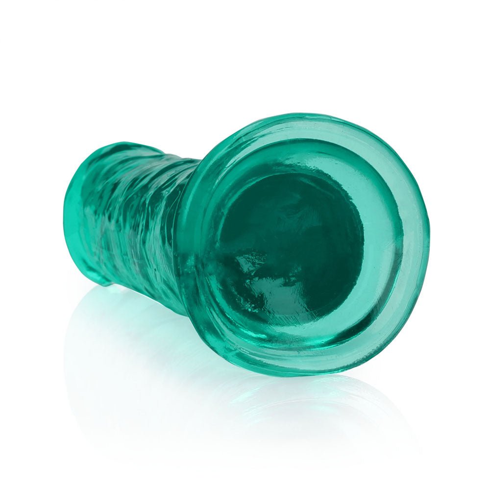REALROCK 18 cm Straight Dildo - Turquoise - Turquoise 18 cm (7'') Dong - silkandsin
