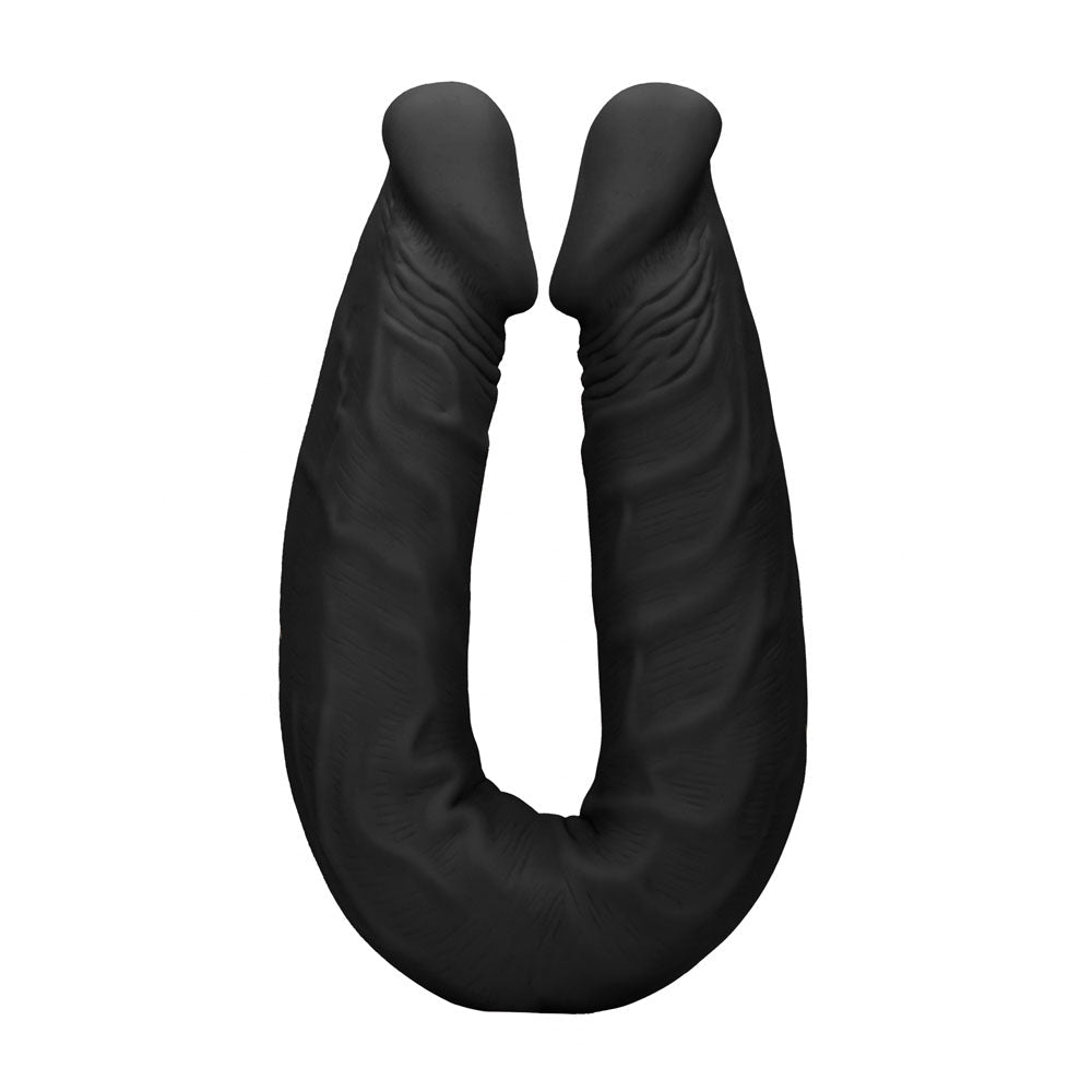 REALROCK 18'' Double Dildo - Black - Black 46 cm Double Dong - silkandsin