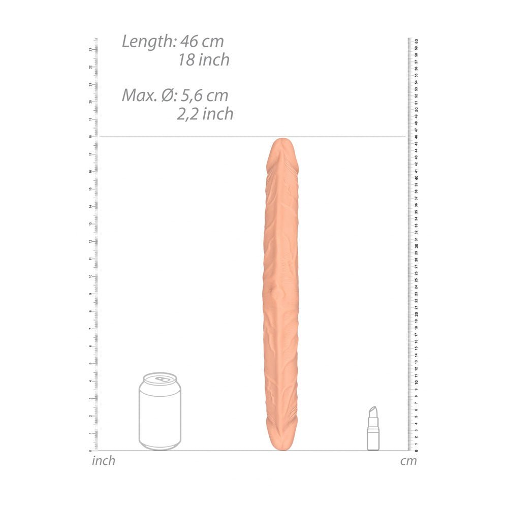 REALROCK 18'' Double Dildo - Flesh 46 cm Double Dong - silkandsin