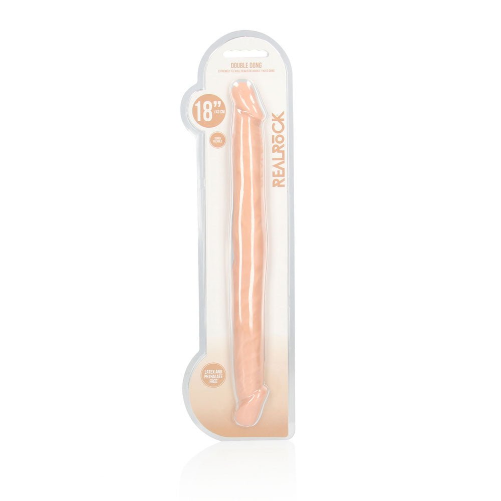 REALROCK 18'' Double Dildo - Flesh 46 cm Double Dong - silkandsin