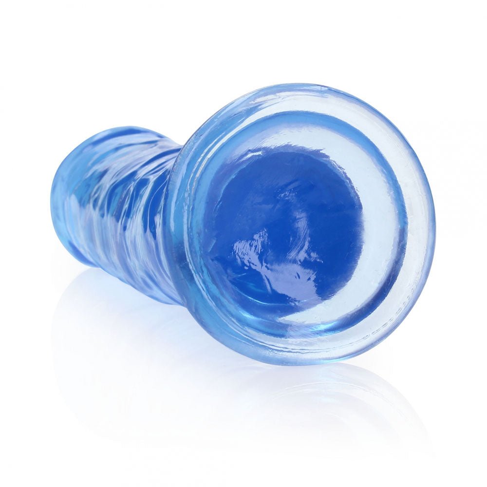 REALROCK 20 cm Straight Dildo - Blue - Blue 20 cm (8'') Dong - silkandsin