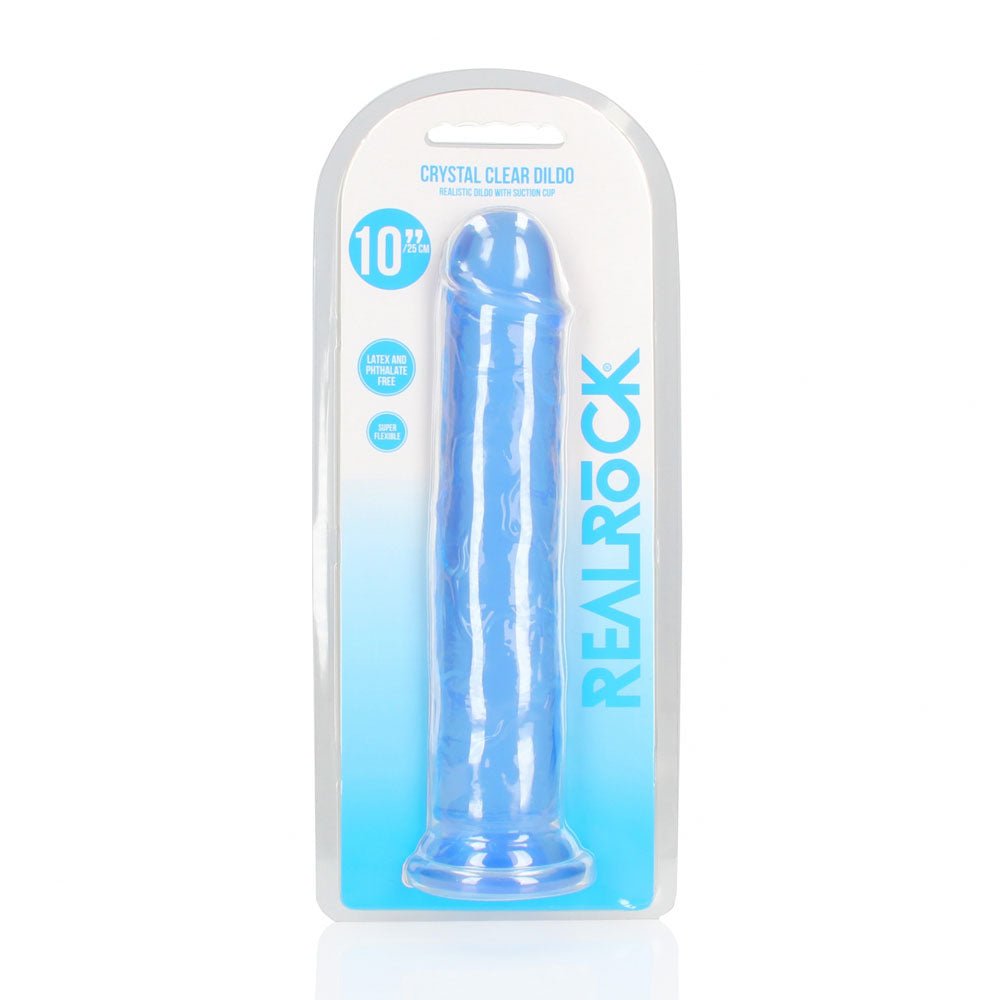 REALROCK 28 cm Straight Dildo - Blue - Blue 28 cm (10'') Dong - Silk and Sin