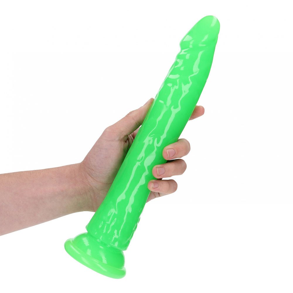 REALROCK 29 cm Slim Glow in the Dark Neon - Green - Glow in Dark Green 29 cm (11'') Dong - silkandsin