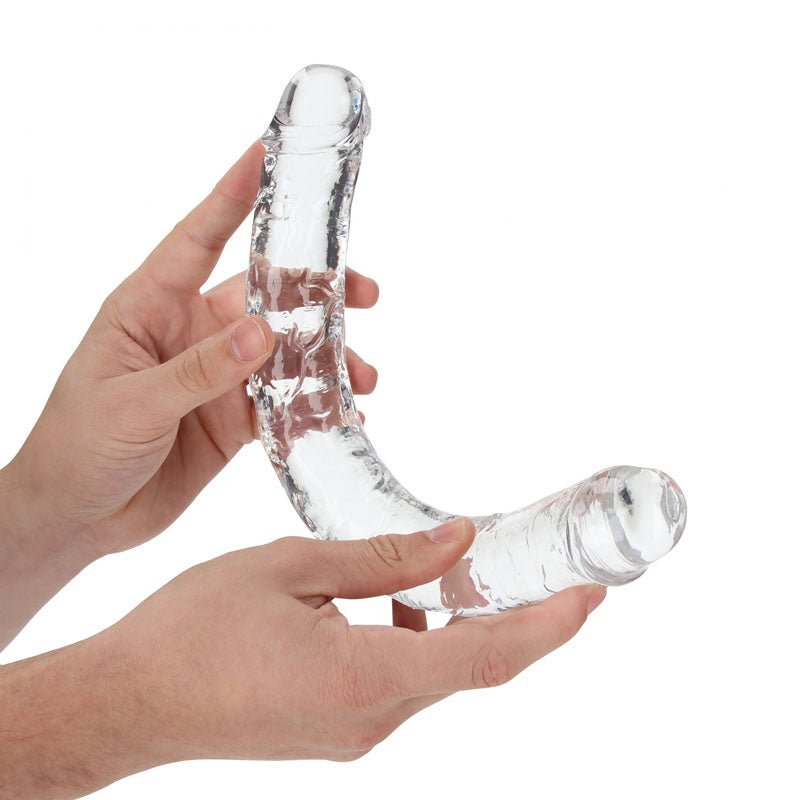 REALROCK 34 cm Double Dong - Clear - Clear 34 cm (14'') Double Dong - silkandsin