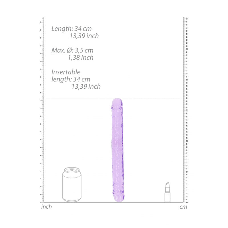 REALROCK 34 cm Double Dong - Purple - Purple 34 cm (14'') Double Dong - silkandsin