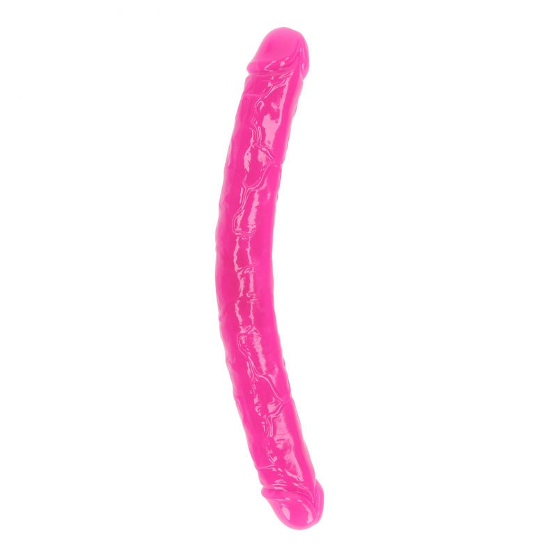 REALROCK 38 cm Double Dong Glow - Pink - Pink 38 cm (15'') Double Dong - silkandsin