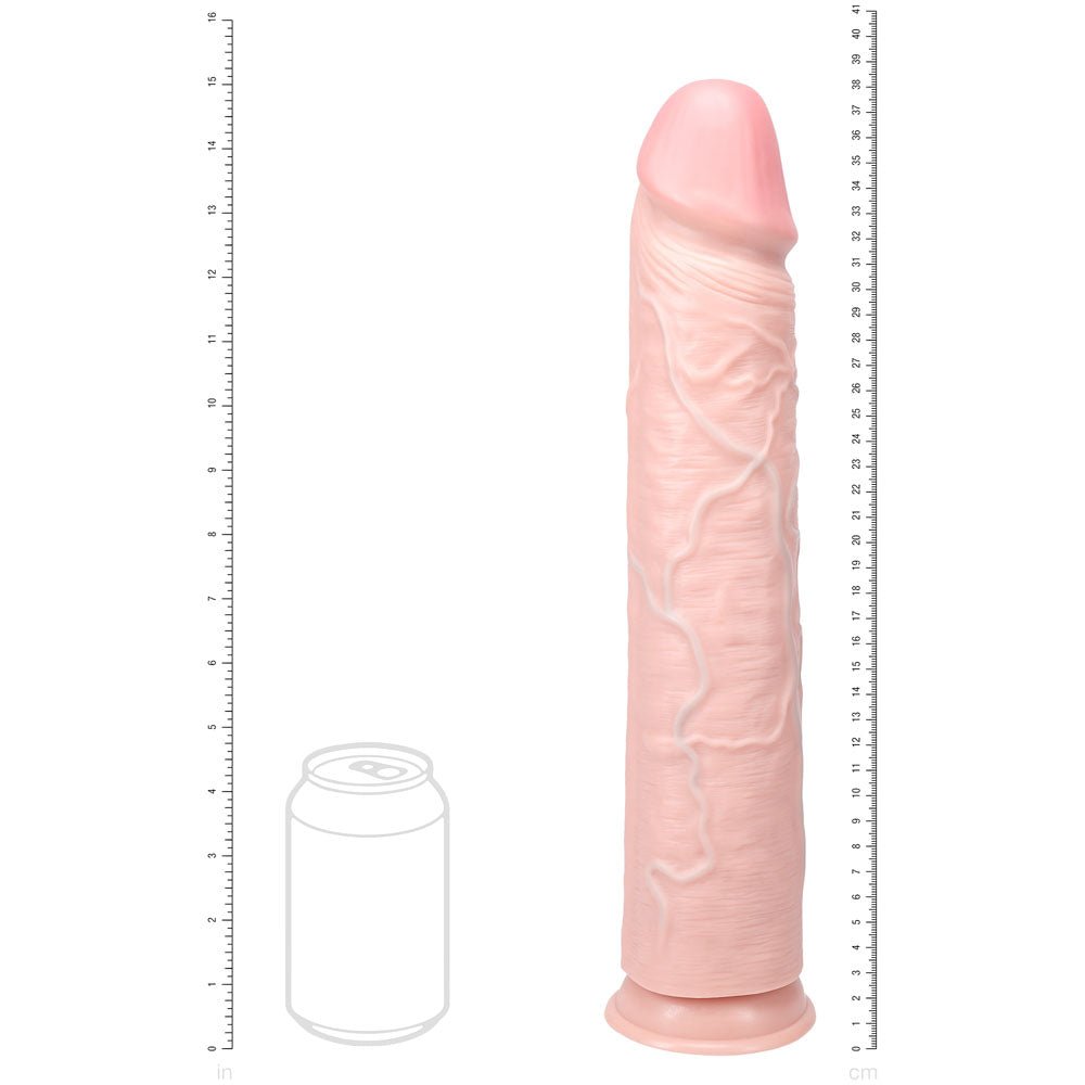 REALROCK 38cm Extra Long Dildo - Flesh - Flesh 38 cm (15'') Extra Long Dong - silkandsin