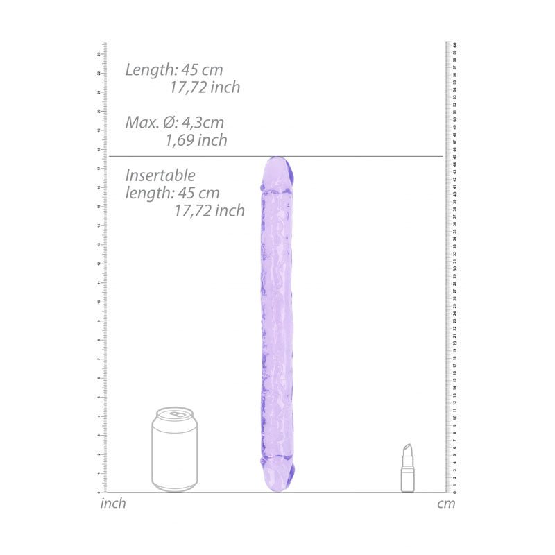 REALROCK 45 cm Double Dong - Purple - Purple 45 cm (18'') Double Dong - silkandsin