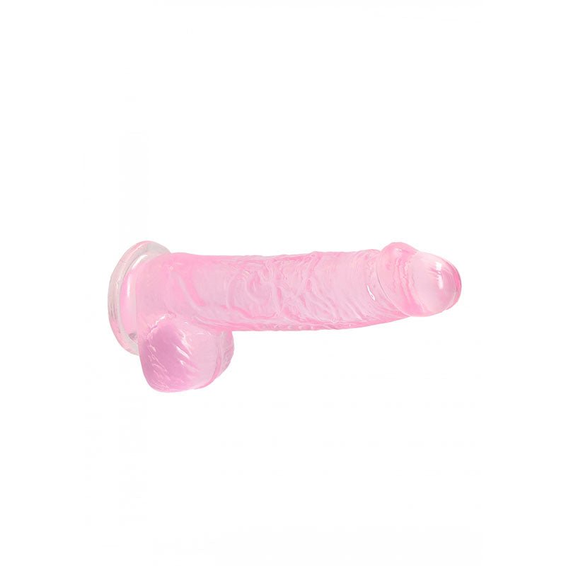 REALROCK 6'' Realistic Dildo With Balls - Pink 15.2 cm Dong - silkandsin