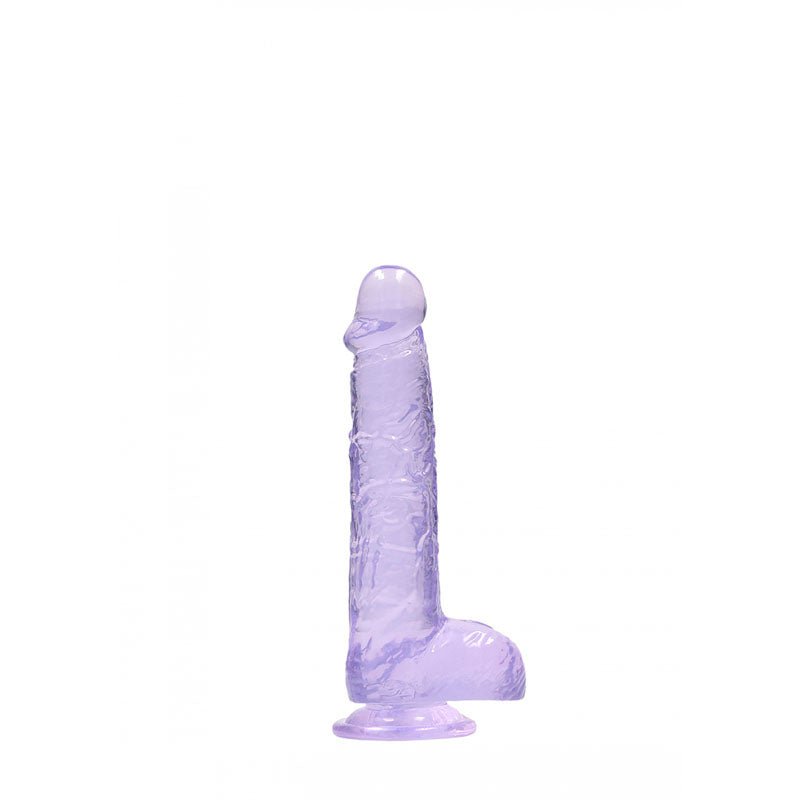REALROCK 6'' Realistic Dildo With Balls - Purple 15.2 cm Dong - silkandsin