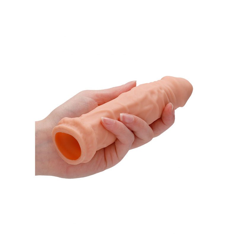REALROCK 6'' Realistic Penis Sleeve - Flesh 15.2 cm Penis Extension Sleeve - silkandsin