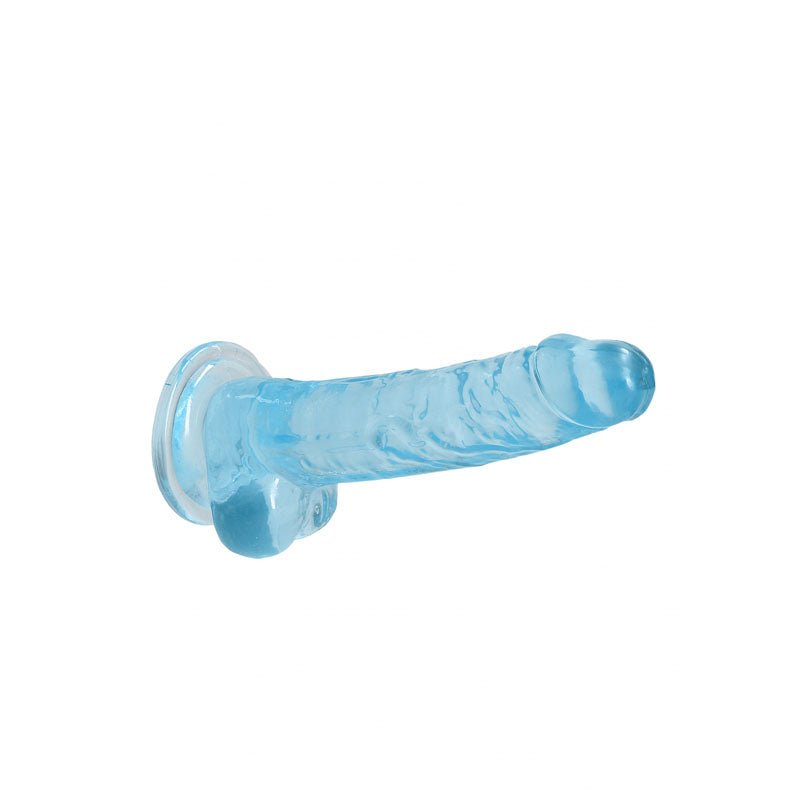REALROCK 7'' Realistic Dildo With Balls - Blue 17.8 cm Dong - silkandsin
