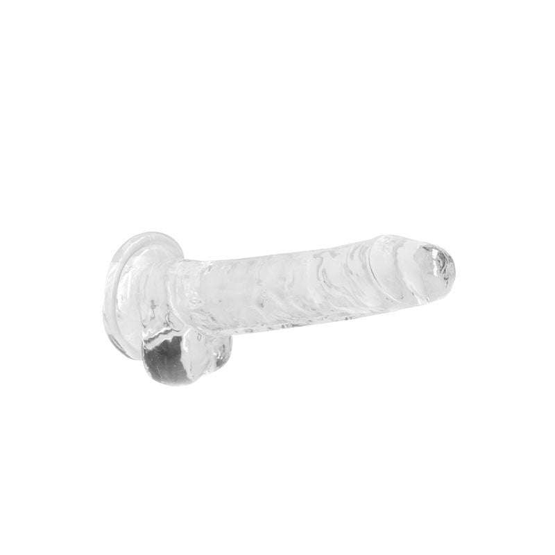 REALROCK 7'' Realistic Dildo With Balls - Clear 17.8 cm Dong - silkandsin