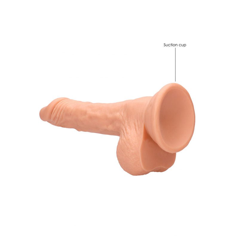 REALROCK 7'' Realistic Dildo With Balls - Flesh 17.8 cm Dong - Silk and Sin