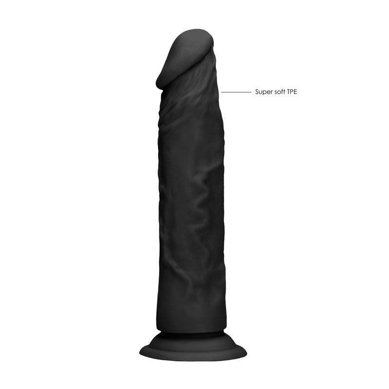 REALROCK 8'' Realistic Dildo - Black 20.3 cm Dong - silkandsin