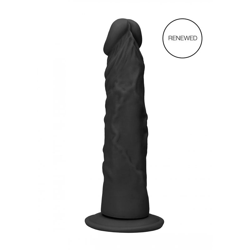 REALROCK 8'' Realistic Dildo - Black 20.3 cm Dong - silkandsin