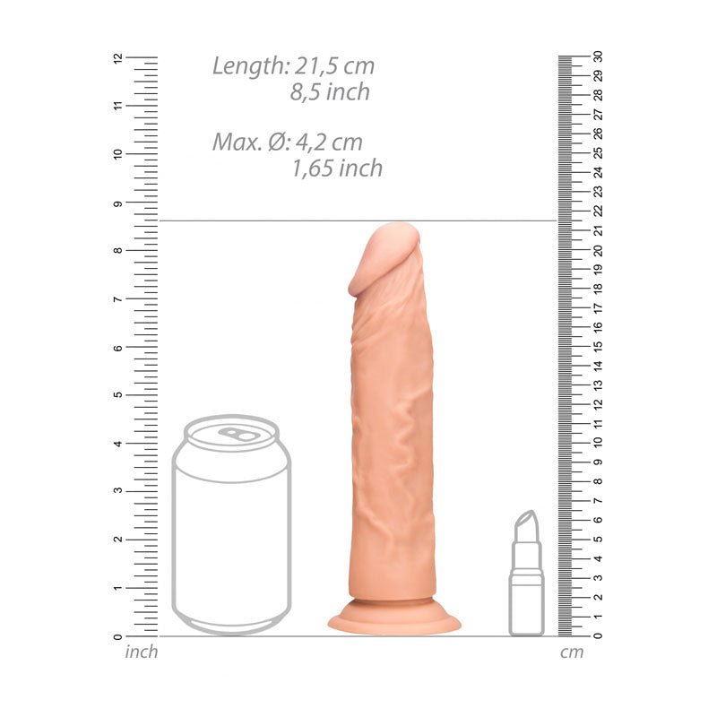 REALROCK 8'' Realistic Dildo - Flesh 20.3 cm Dong - silkandsin