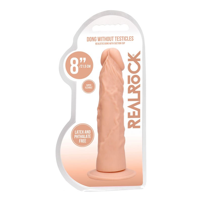 REALROCK 8'' Realistic Dildo - Flesh 20.3 cm Dong - silkandsin