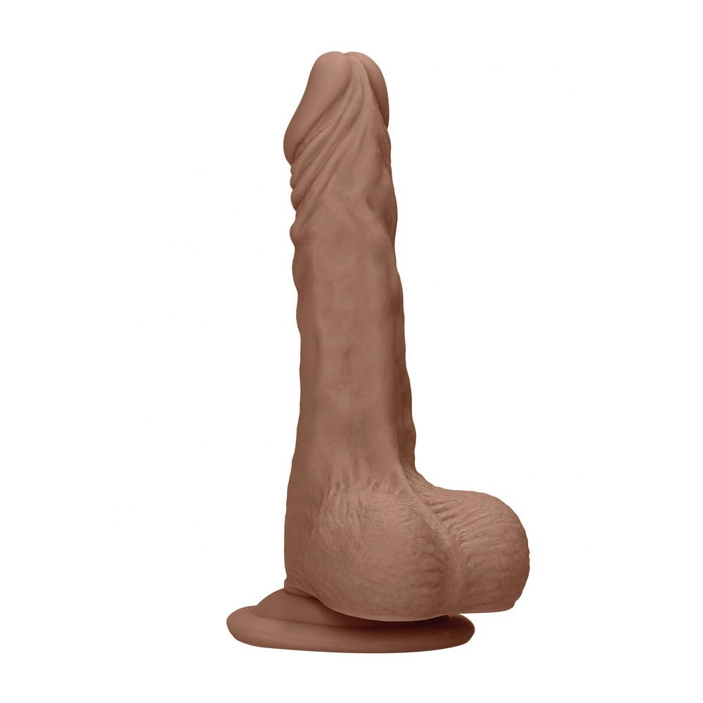 REALROCK 8'' Realistic Dong with Balls - Tan - Tan 20.3 cm Dong - silkandsin