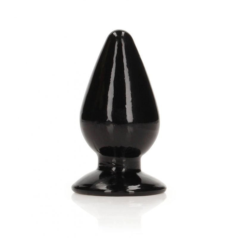 REALROCK 9 cm Anal Plug - Black - Black 9 cm (3.5'') Butt Plug - silkandsin