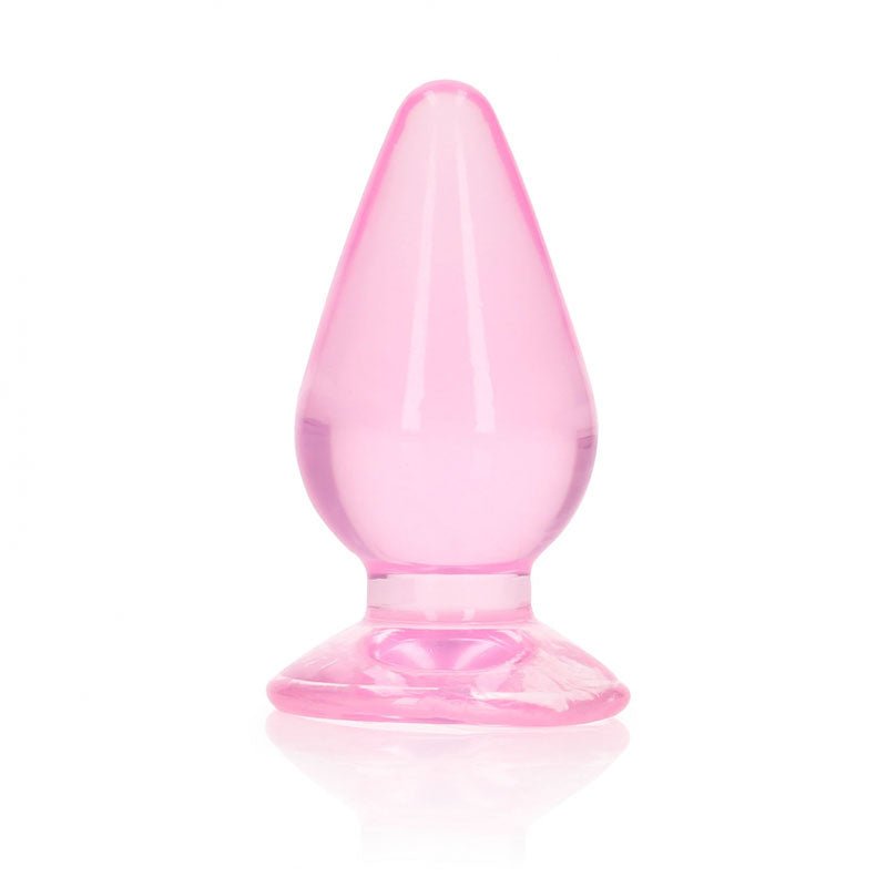 REALROCK 9 cm Anal Plug - Pink - Pink 9 cm (3.5'') Butt Plug - silkandsin